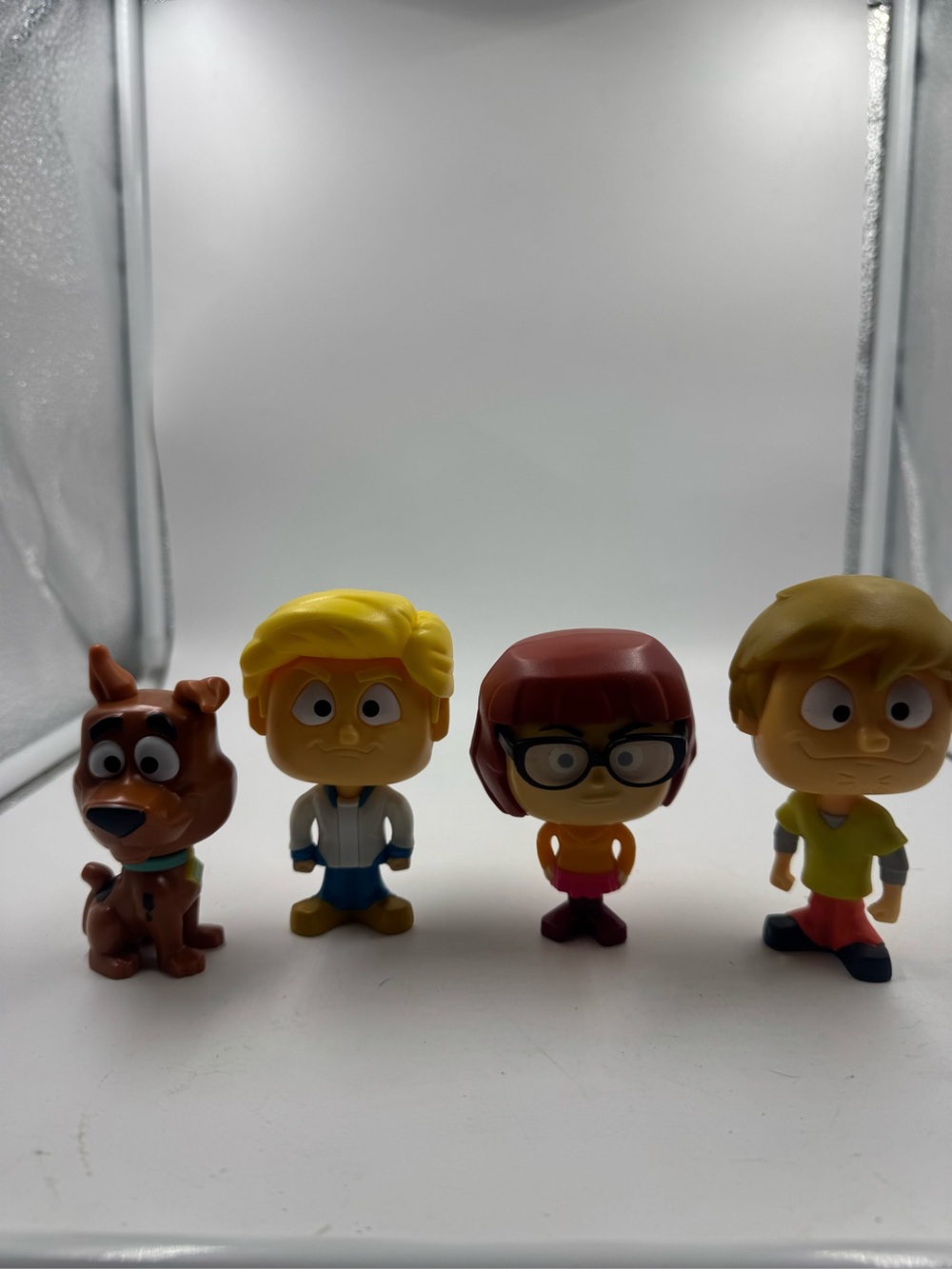 Scooby Doo McDonald's Bobble Heads 4" Fred Velma Shaggy Scooby Figures Lot of 4